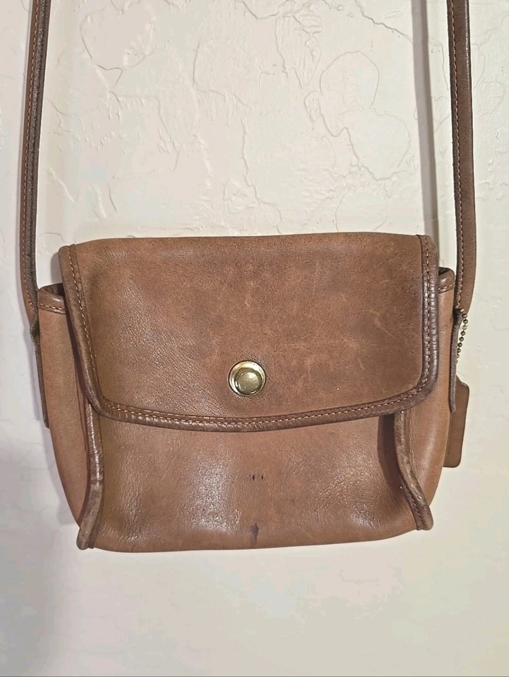Vintage Coach Chrystie Classic Brown Leather Crossbody Bag